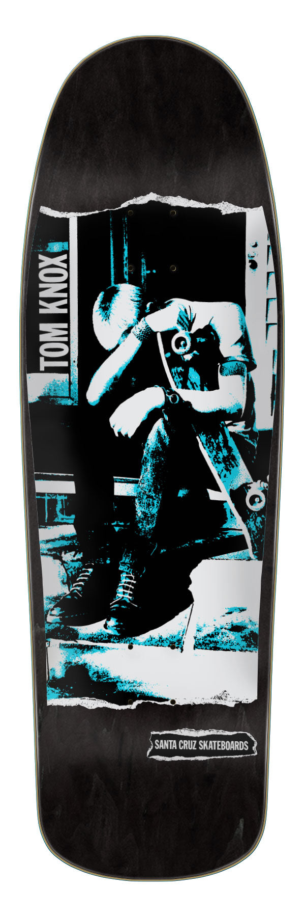 Santa Cruz Tom Knox Punk Black Stain 9.89" Complete Skateboard