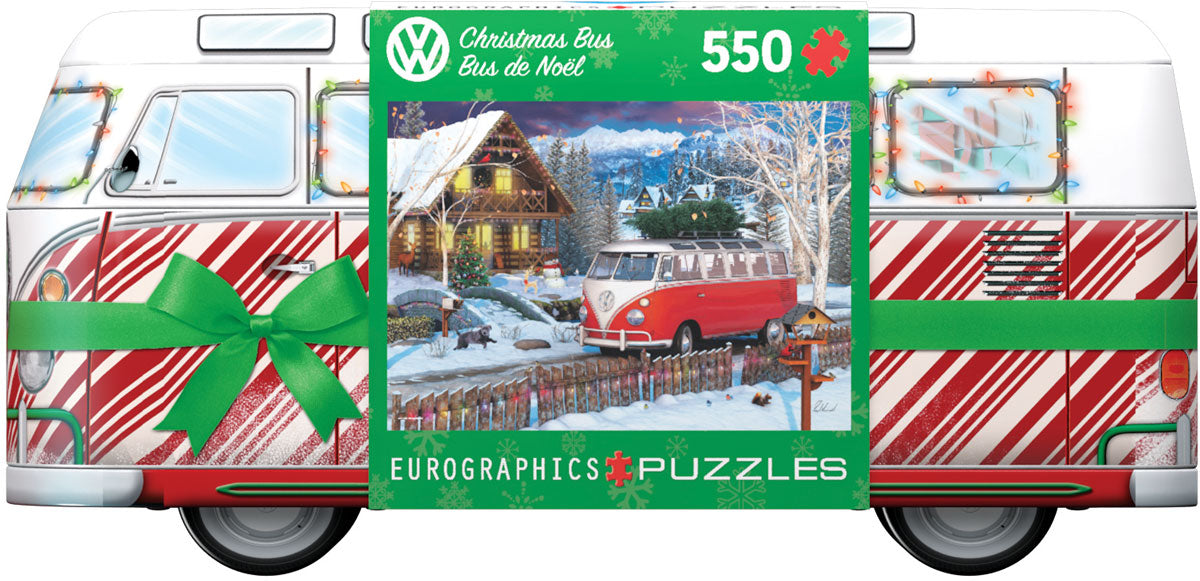 Puzzle: VW Christmas Bus Tin