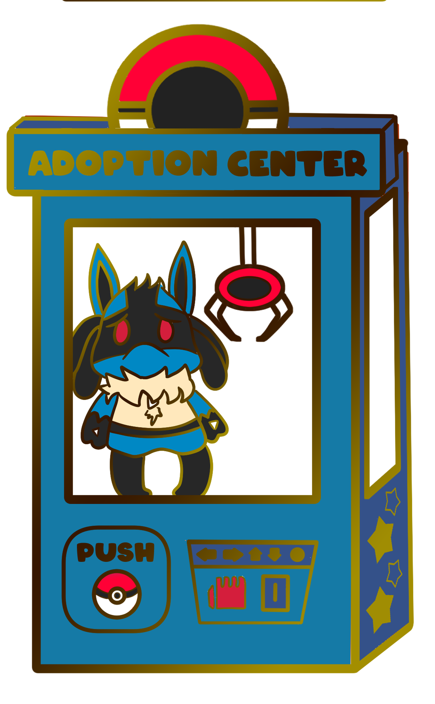 Pokemon: Lucario Adoption Center Enamel Pin