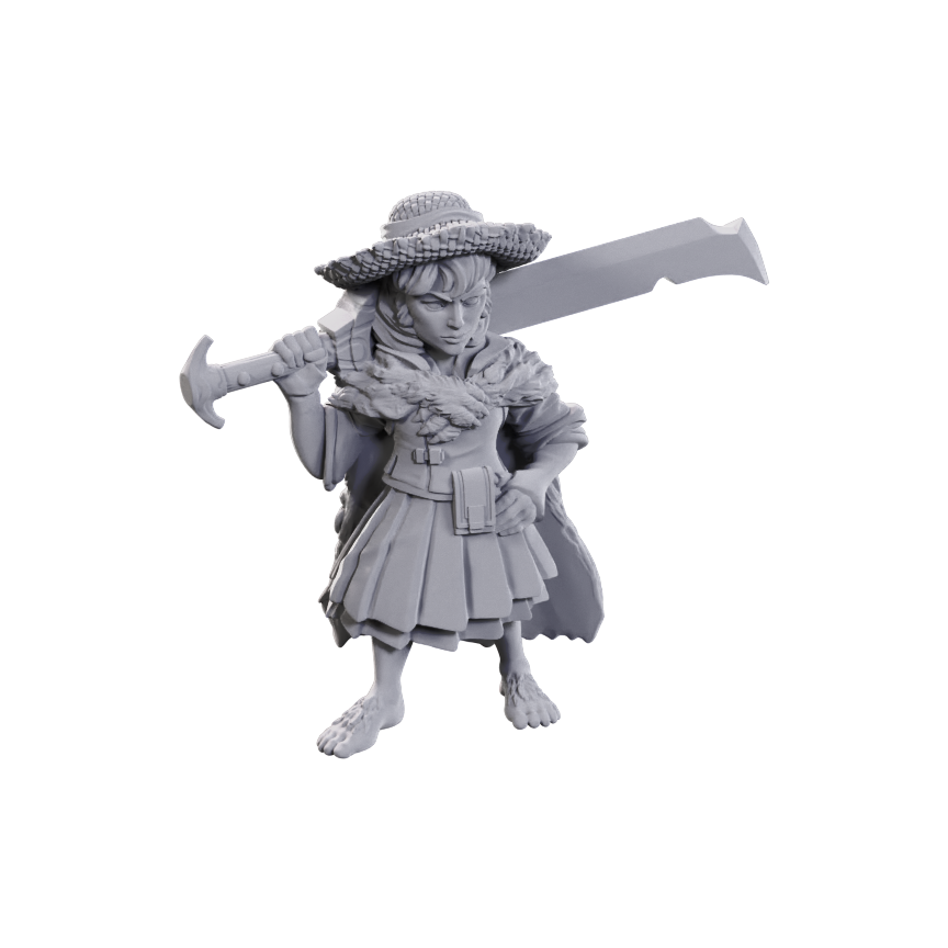 Pathfinder: Deep Cuts - Female Halfling Magus Low-Level