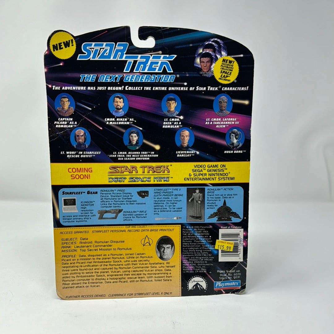 6031 Star Trek Next Generation Lieutenant Commander Data as a Romulan Action Figure by Playmates