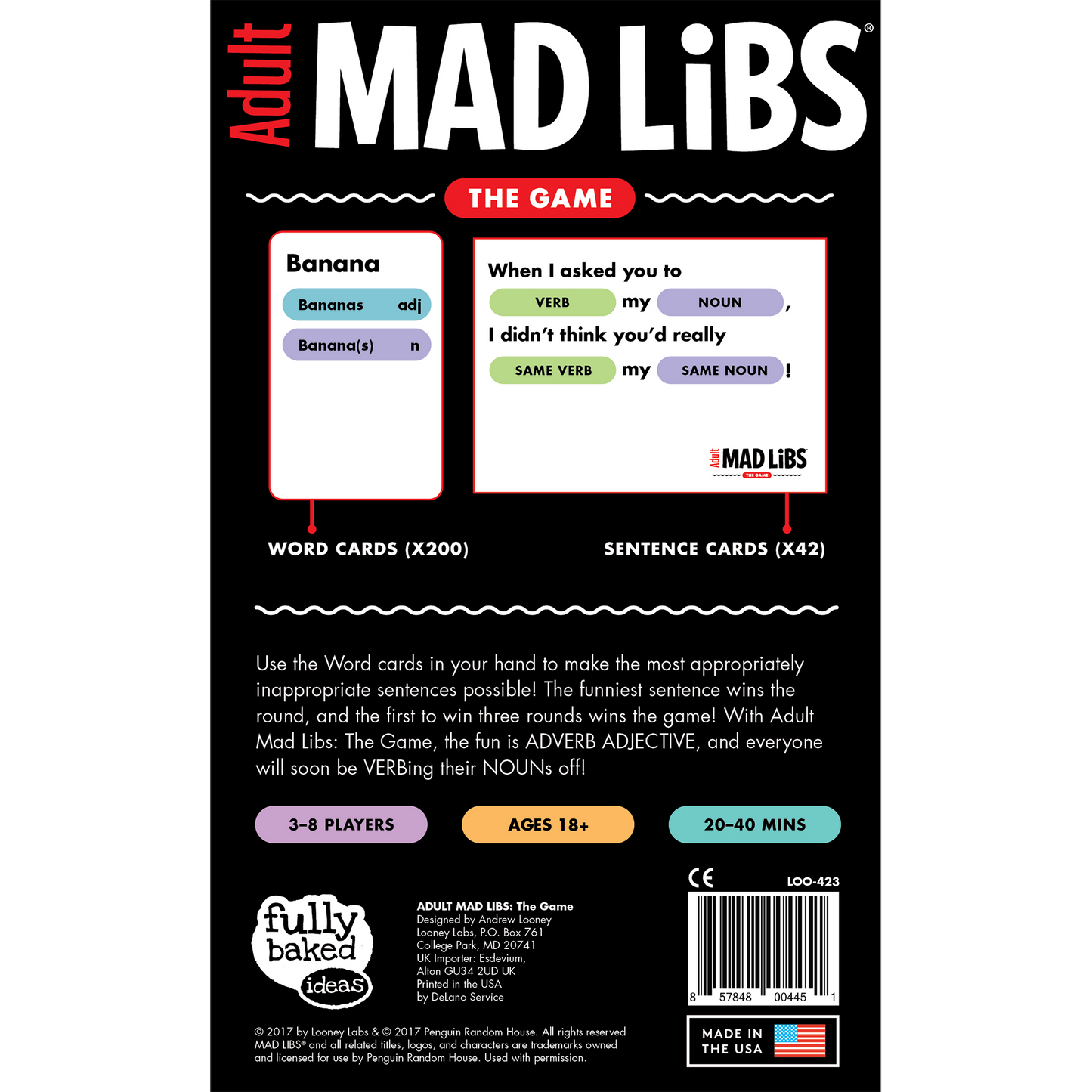 Adult Mad Libs: The Game