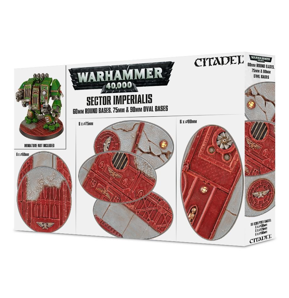Warhammer 40K: Sector Imperialis - 60mm Round, 75mm Oval & 90mm Oval Bases