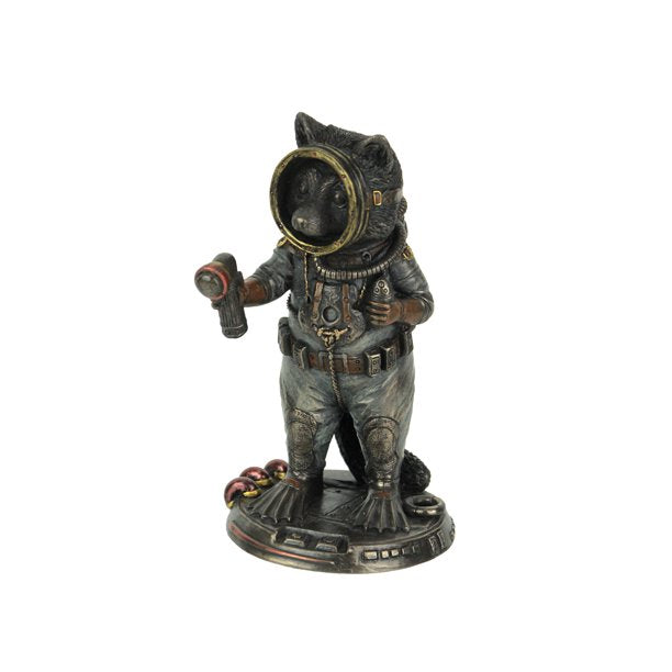 Frogman Cadet Navy Diver Raccoon Statue