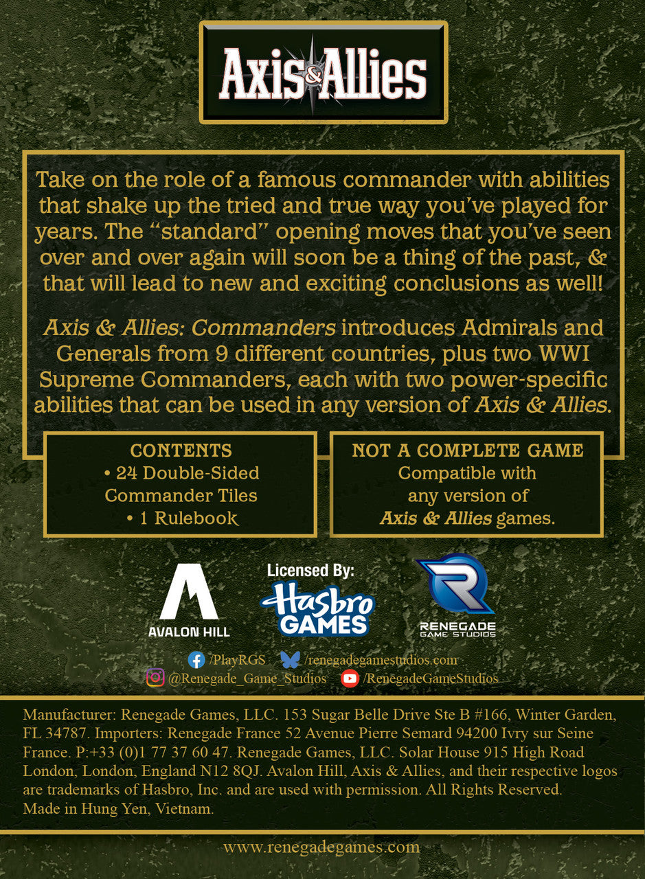 Axis & Allies: Commanders