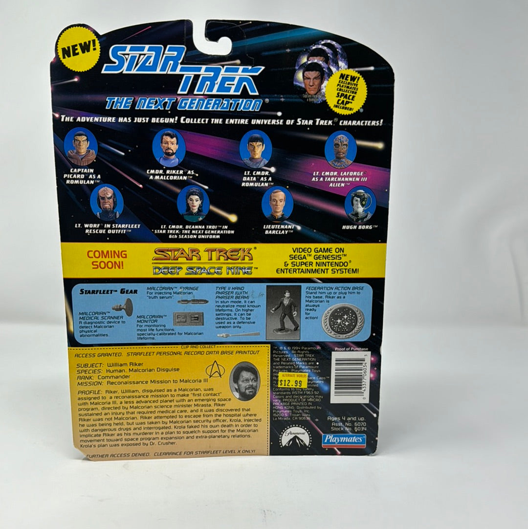 6034 Star Trek Next Generation 7th Season Commander Riker as a Malcorian Action Figure by Playmates
