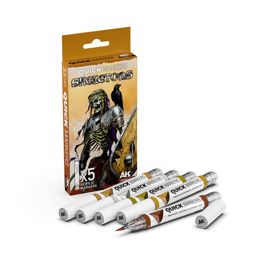 AK Interactive Markers: Quick Markers - Skeletons Set (5)