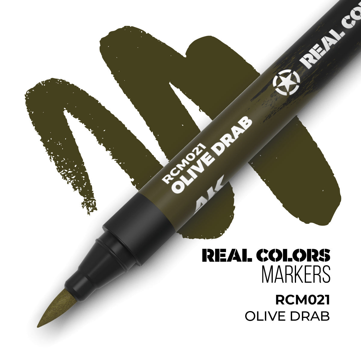 AK Interactive Markers: Real Color Markers - Olive Drab