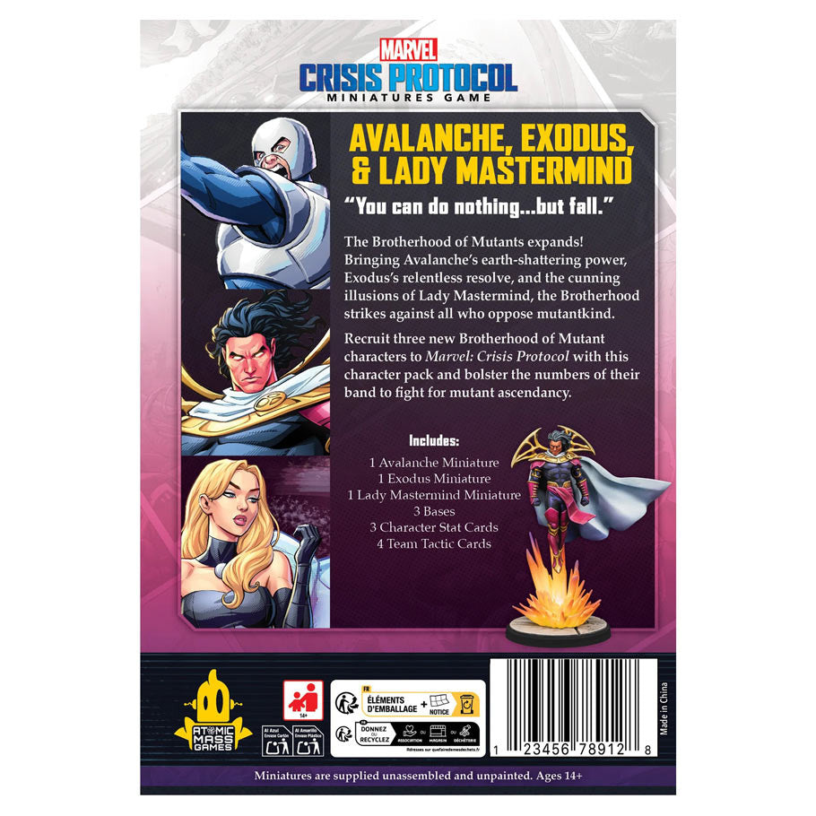 Marvel Crisis Protocol: Avalanche, Exodus & Lady Mastermind