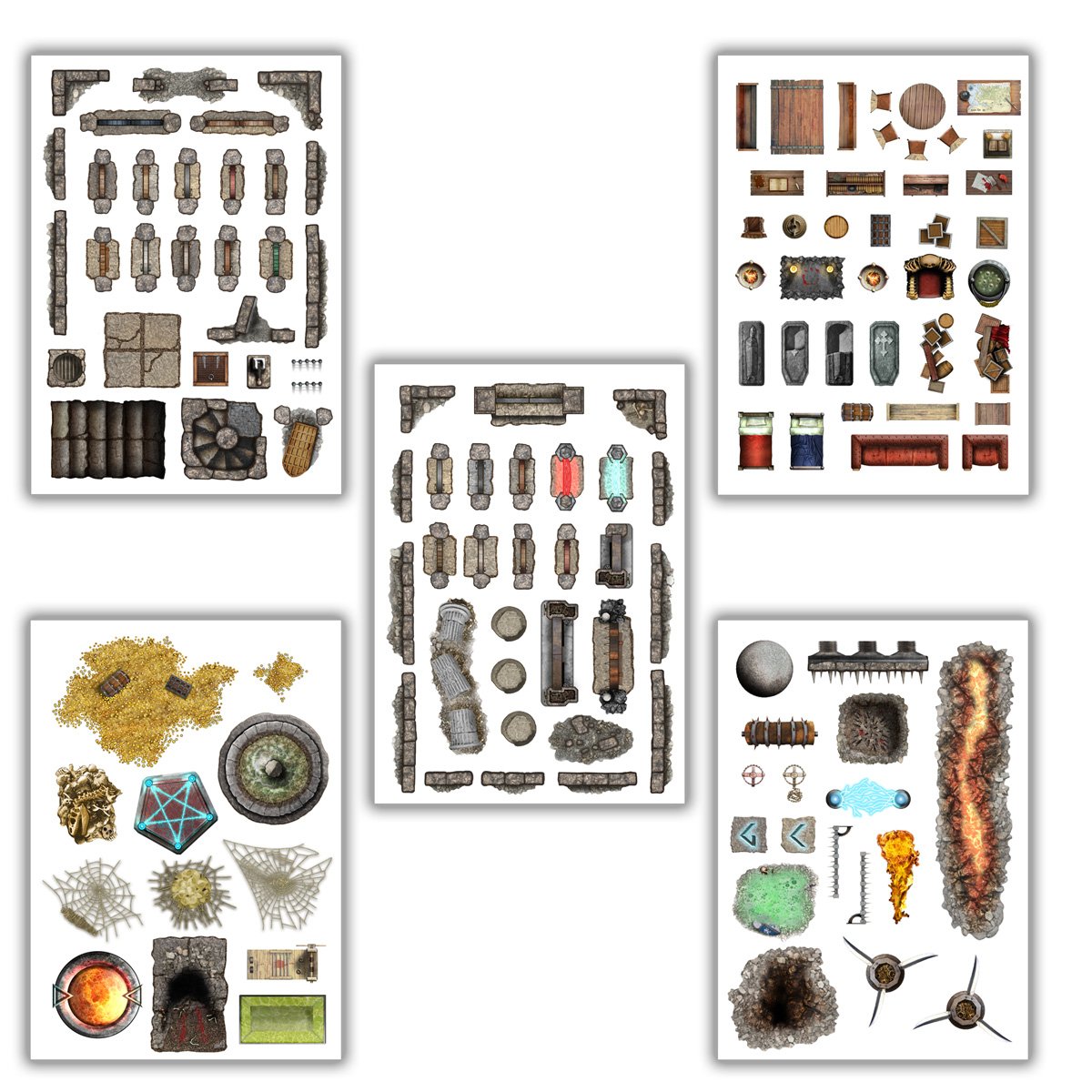 Battle Mats: Add On Scenery - Dungeon Decorations