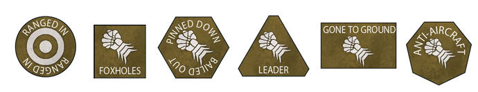 Flames of War: British Armoured Fist Token Set