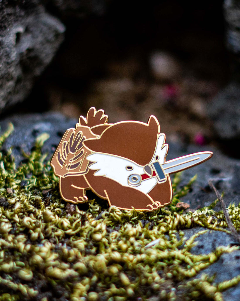 Baby Bestiary: Owlbear Fighter Enamel Pin - Ready To Fight!