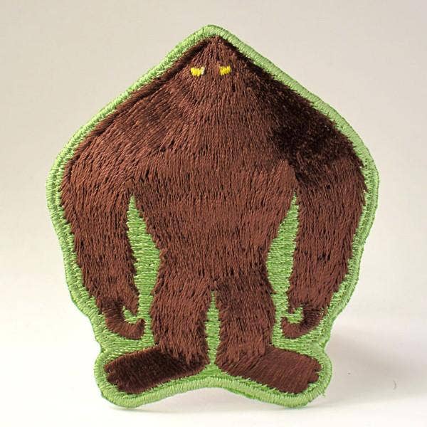 Bigfoot Silhouette Embroidered Patch: Mini