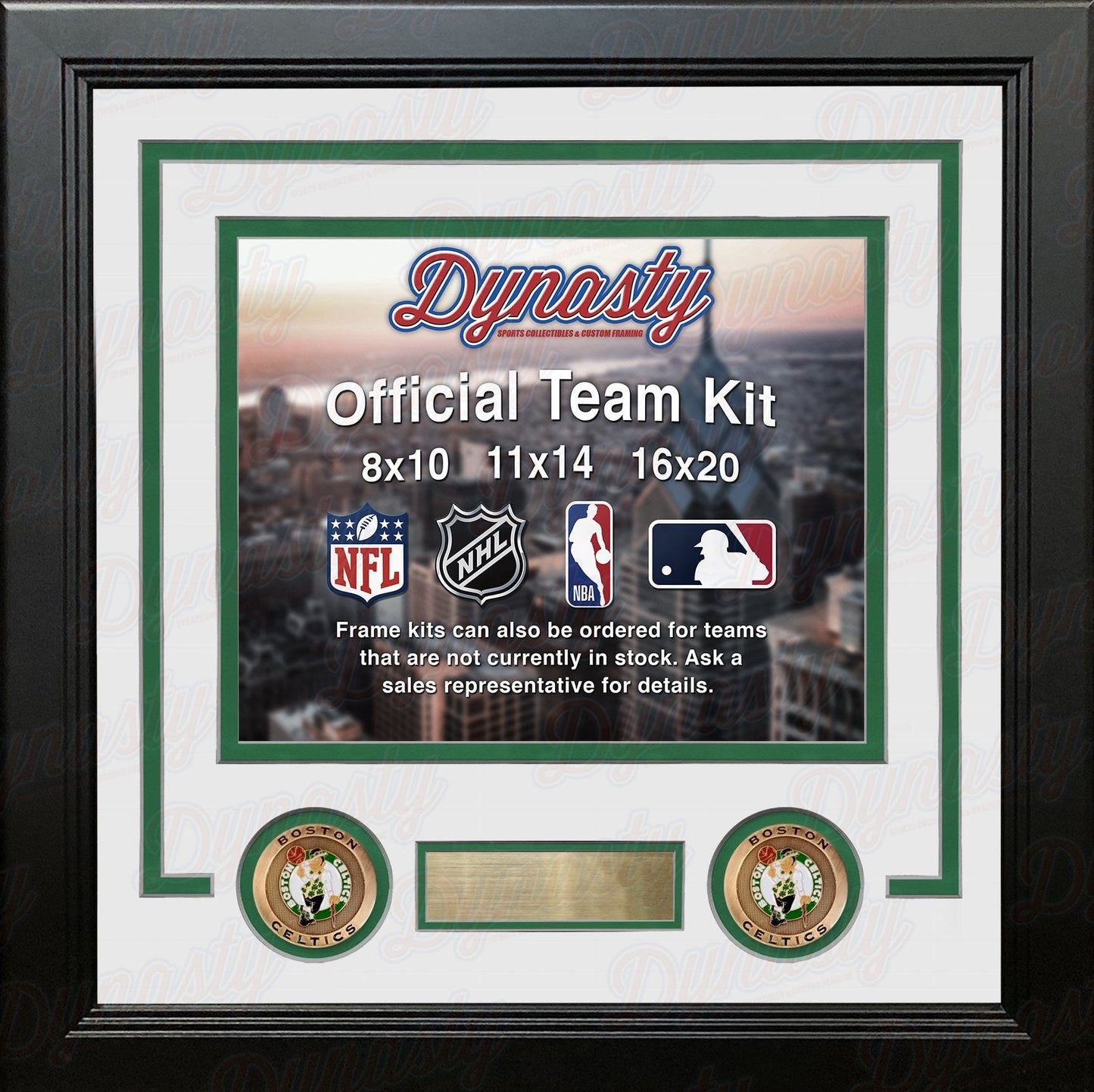 Boston Celtics Custom NBA Basketball 16x20 Picture Frame Kit (Multiple Colors)