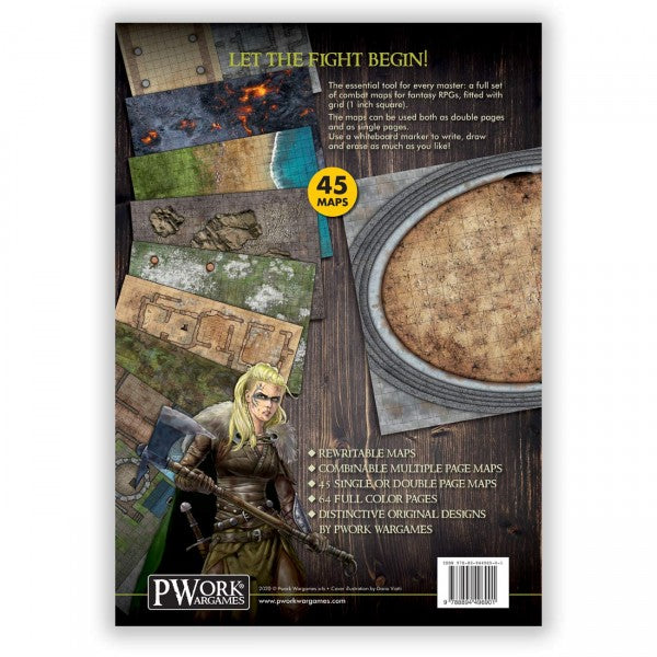 Combat Book 1: Fantasy Rewritable Combat Maps for Tabletop RPGs