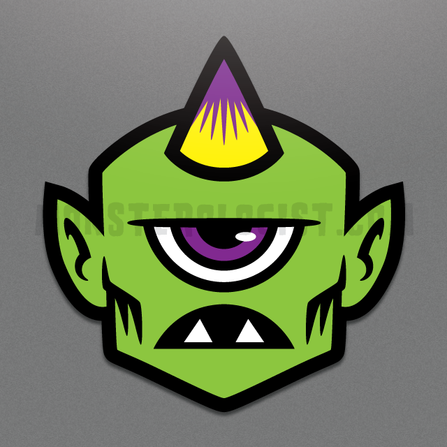 Cyclops Head Monster Sticker