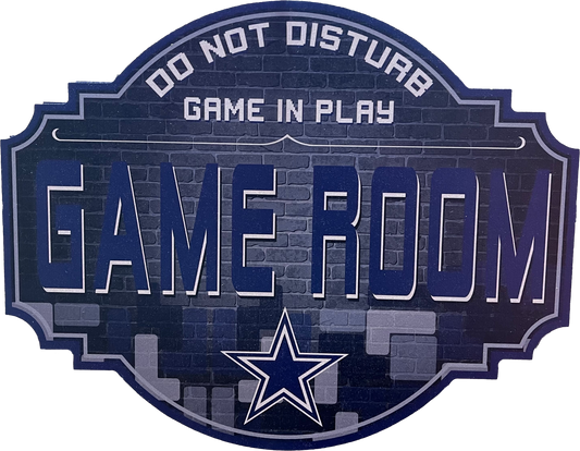 Dallas Cowboys 24" Game Room Wood Sign