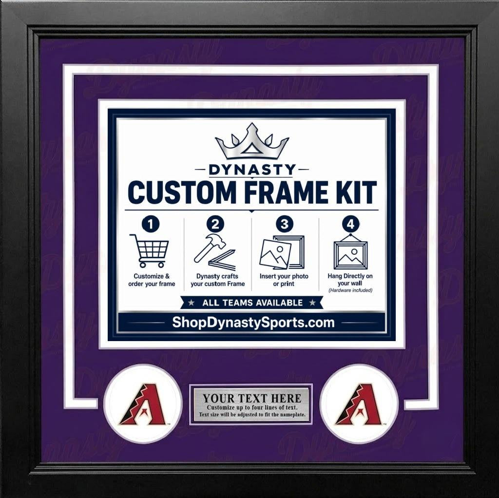 MLB Baseball Photo Picture Frame Kit - Arizona Diamondbacks (White Matting, Brick Red Trim)