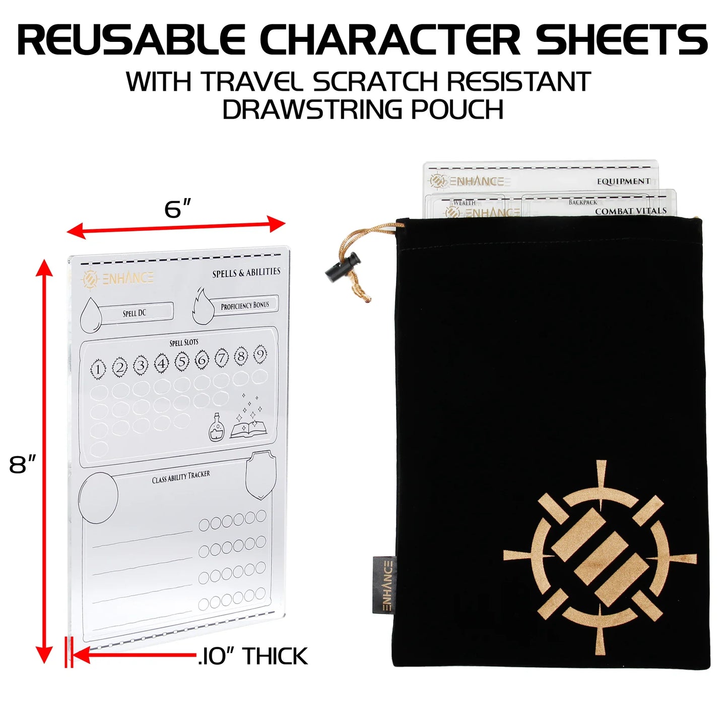 Enhance: Acrylic Character Sheet Set