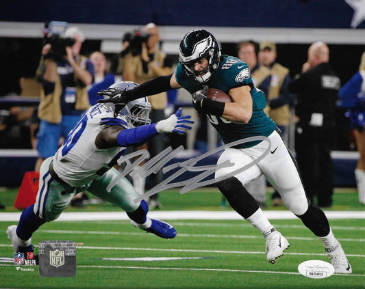 Dallas Goedert v. Cowboys Philadelphia Eagles Autographed Football Photo