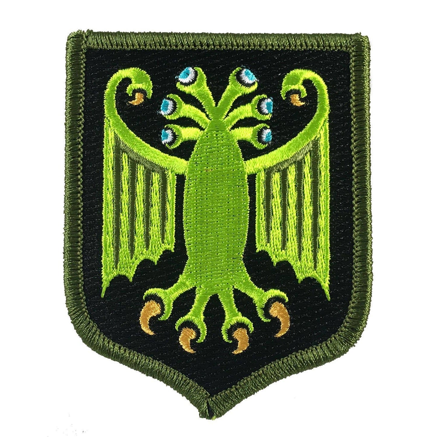 Elder Thing Heraldic Shield Embroidered Patch (Arkham Variant): Iron-on