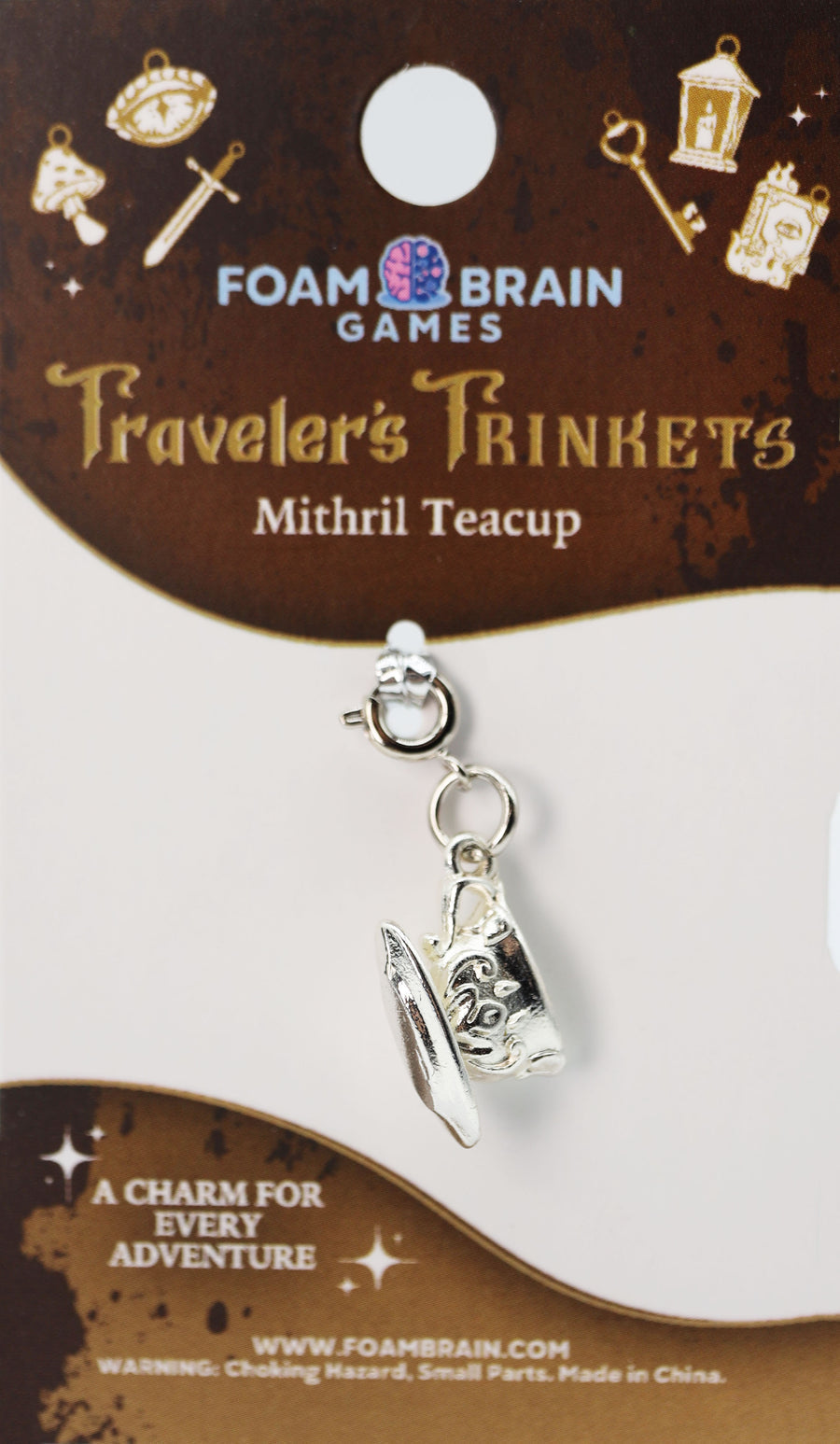 Traveler's Trinkets: Mithril Teacup Charm