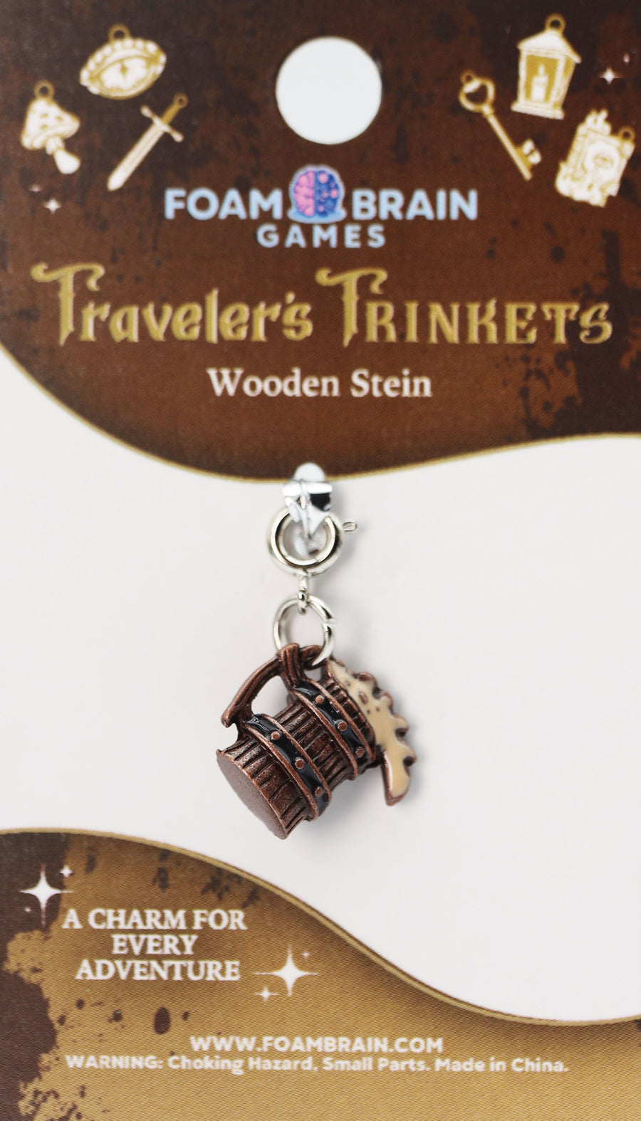 Traveler's Trinkets: Wooden Stein Charm