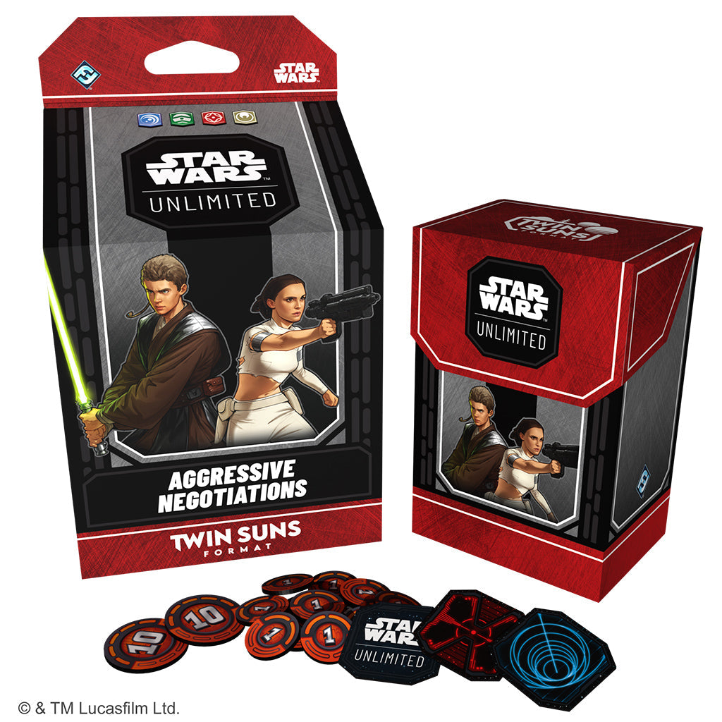 Star Wars: Unlimited - Twin Suns Deck - Aggressive Negotiations - Anakin Skywalker and Padmé Amidala