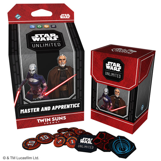Star Wars: Unlimited - Twin Suns Deck - Master and Apprentice - Count Dooku and Asajj Ventress