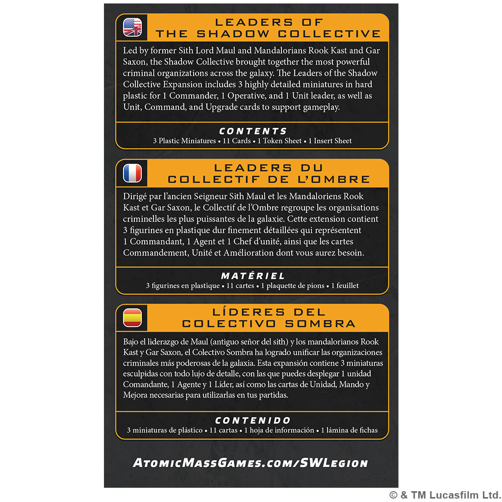 Star Wars: Legion – Leaders of the Shadow Collective