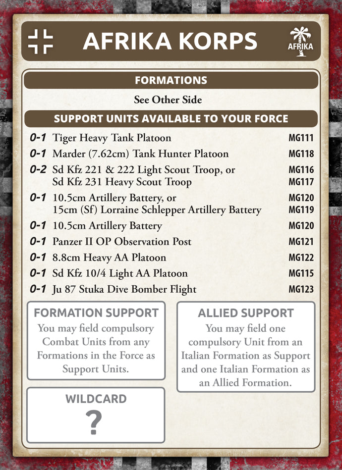 Flames of War: German Afrika Korps Rifle Platoon (Mid War)