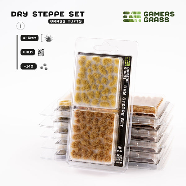 Gamers Grass Tufts: Dry Steppe Set- Wild