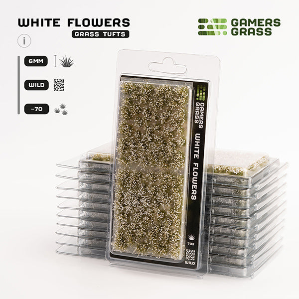 Gamers Grass Tufts: White Flowers - Wild