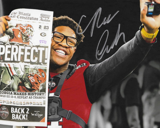 Nolan Smith Georgia Bulldogs 2021 National Championship Autographed 8" x 10" Football Photo