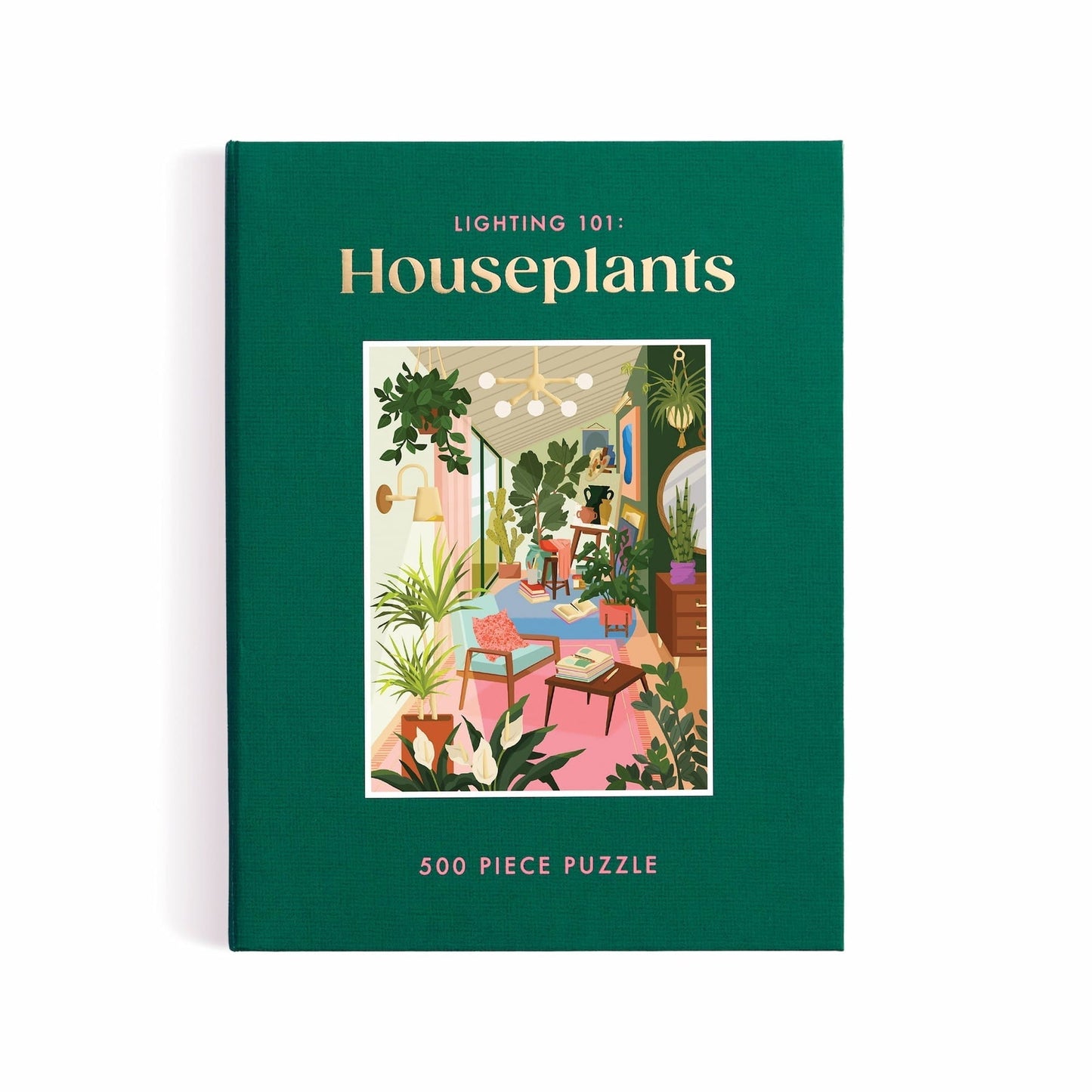 Galison Puzzles: Book Puzzle - 500 Pieces - Lighting 101 - Houseplants