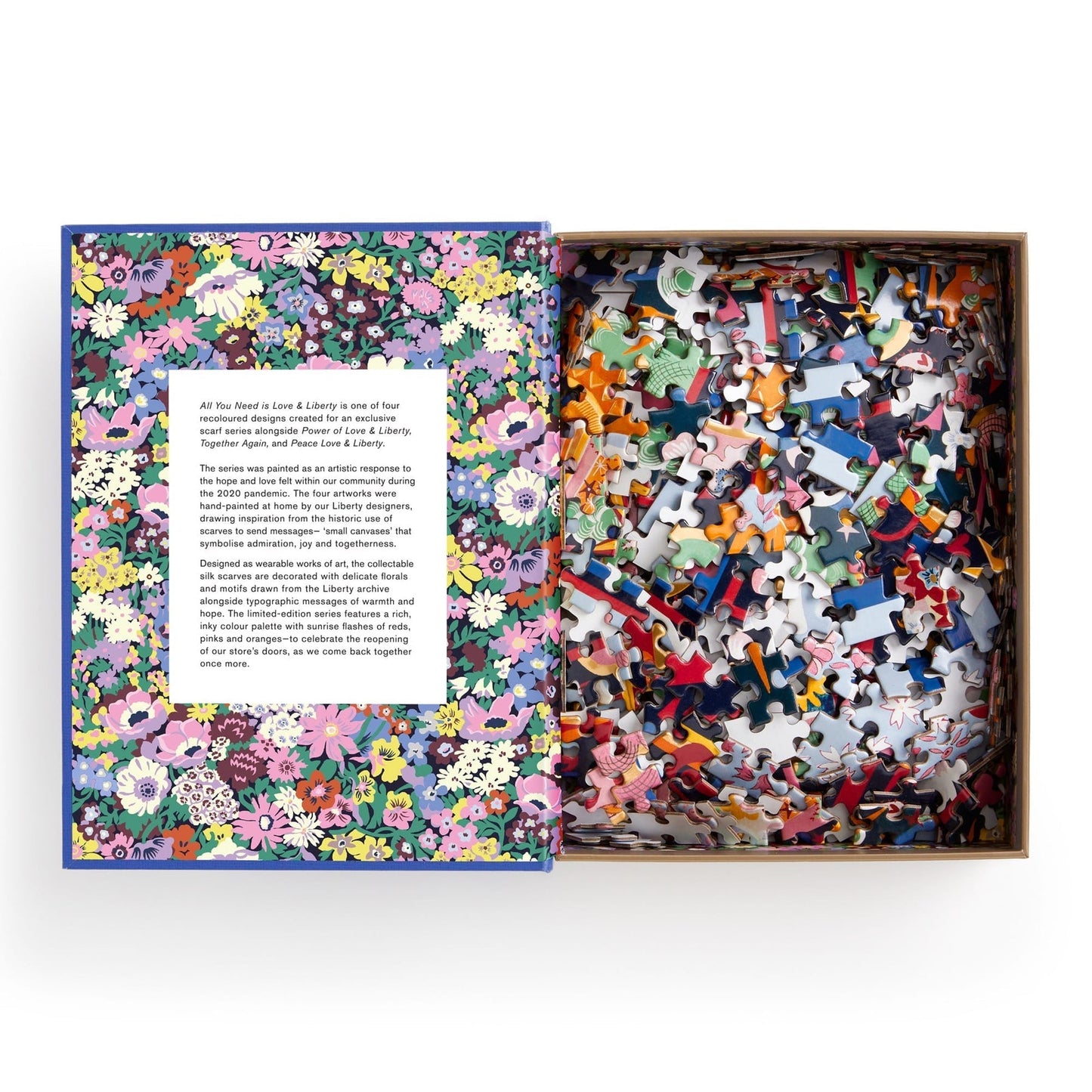 Galison Puzzles: Book Puzzle - 500 Pieces - Liberty - All You Need is Love & Liberty