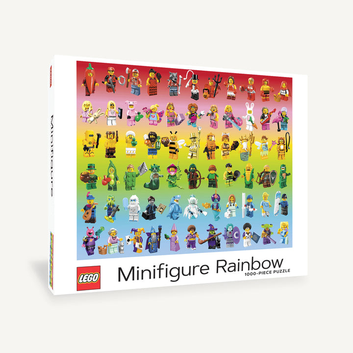 Chronicle Books Puzzles: Jigsaw Puzzle - 1000 Pieces - LEGO - Minifigure Rainbow
