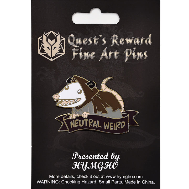 Hymgho Dice: Alternative Alignments Enamel Pin - Neutral Weird - Opossum