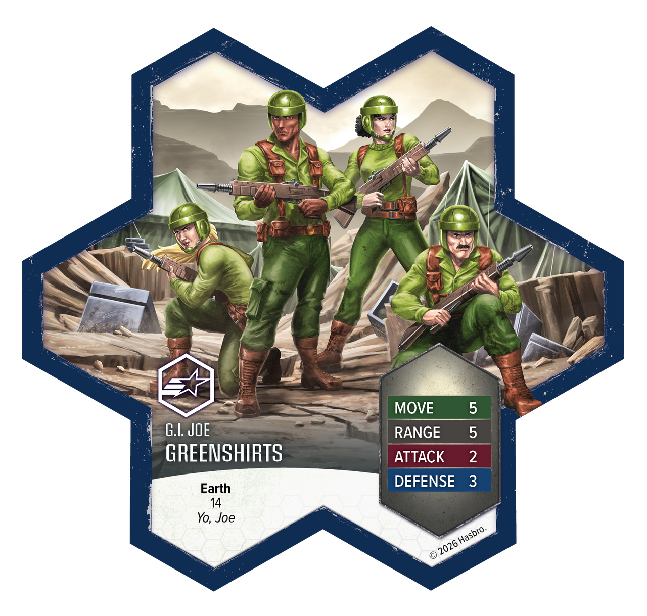 Heroscape: G.I. Joe - Greenshirts & Battle Copter Common Army Expansion