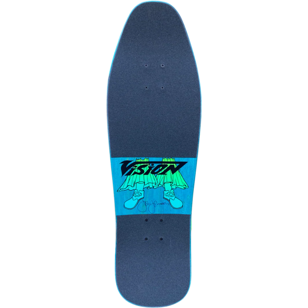 Vision Joe Johnson Groovy Guru Turquoise Stain 9.5" Complete Skateboard