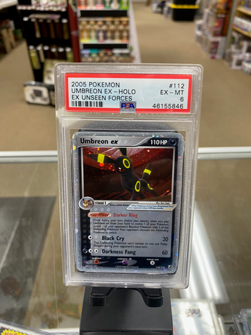 Umbreon EX Holo - Unseen Forces - Graded Pokemon - PSA 6 - Ex Mint