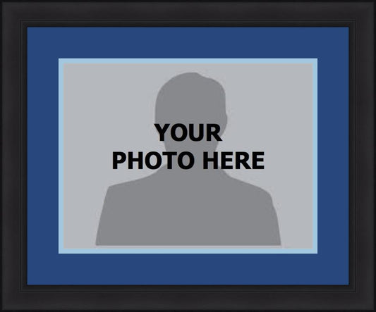 MLB Baseball Photo Picture Frame Kit - Kansas City Royals (Blue Matting, Light Blue Trim)