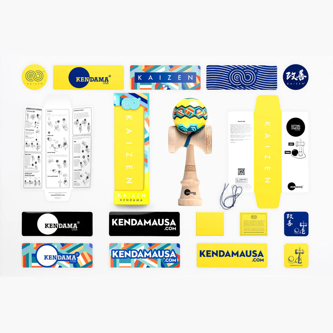 Kaizen Kendama - Nova Shape - Yellow Hex
