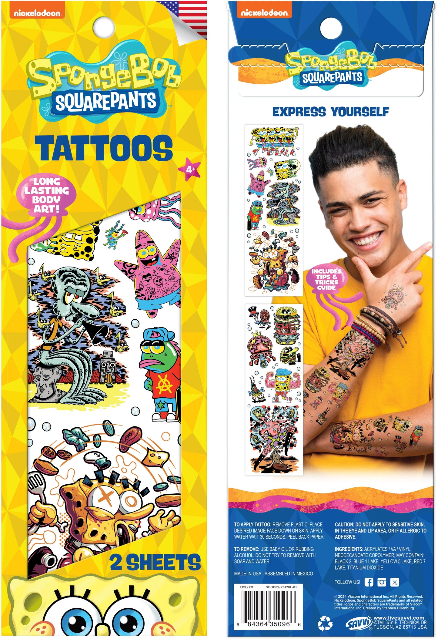 SpongeBob SquarePants Flash Tattoo Pouch