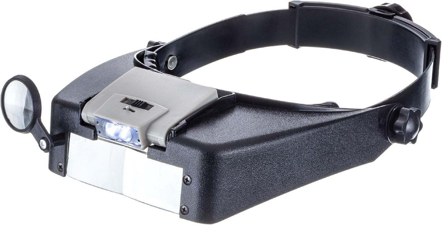 Illuminated Dual Lens Flip-In Head Magnifier