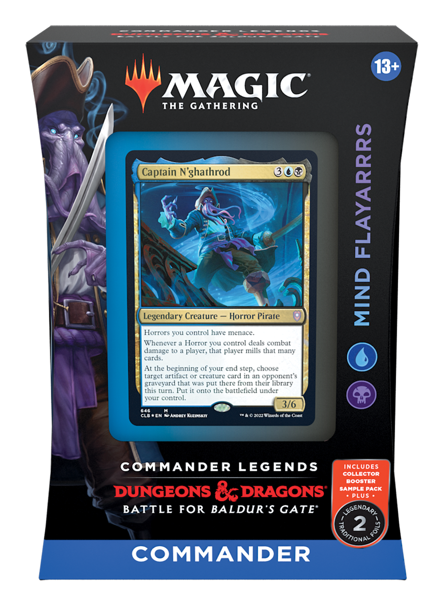 Magic: the Gathering - Commander Legends: Battle for Baldur's Gate Commander Deck - Mind Flayarrrs (Blue-Black-Blue)