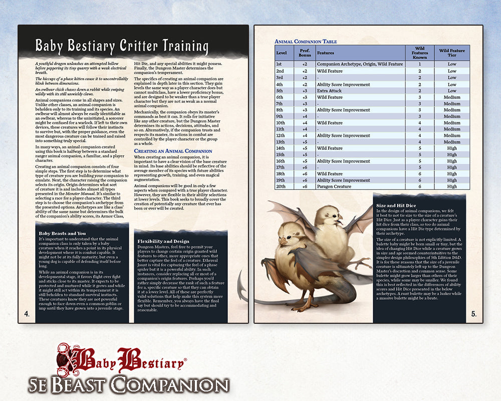 Baby Bestiary: Beast Companion Guide (5th Edition)