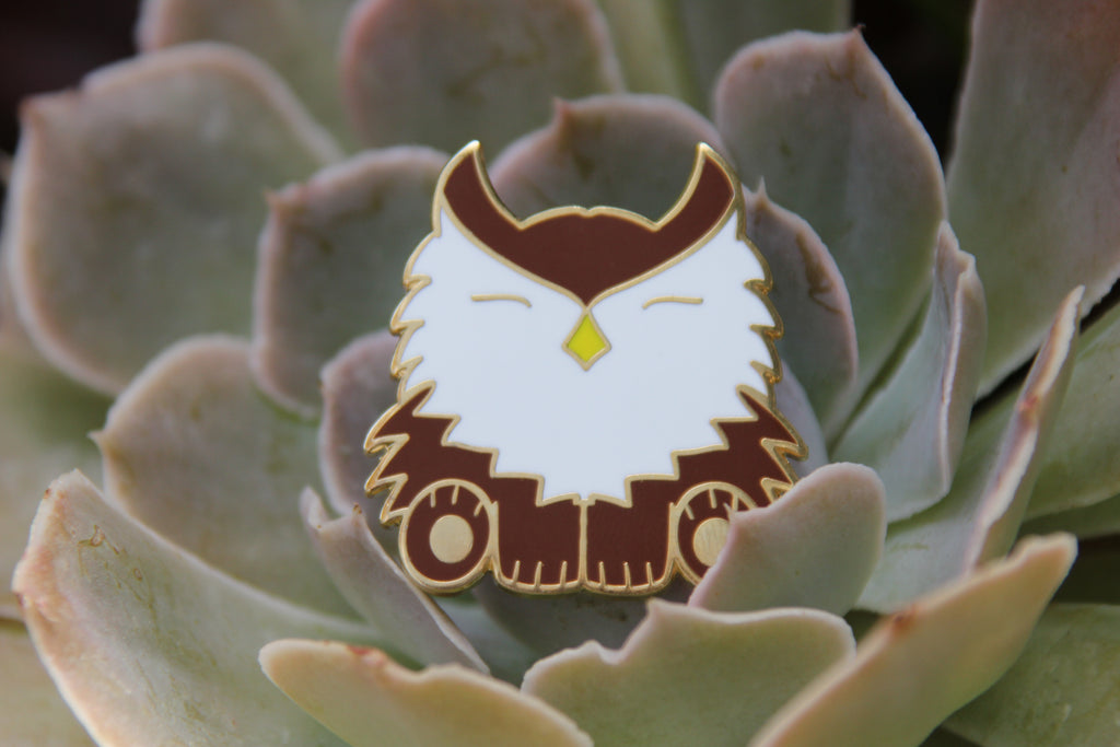 Baby Bestiary: Owlbear Enamel Pin - Fluffy