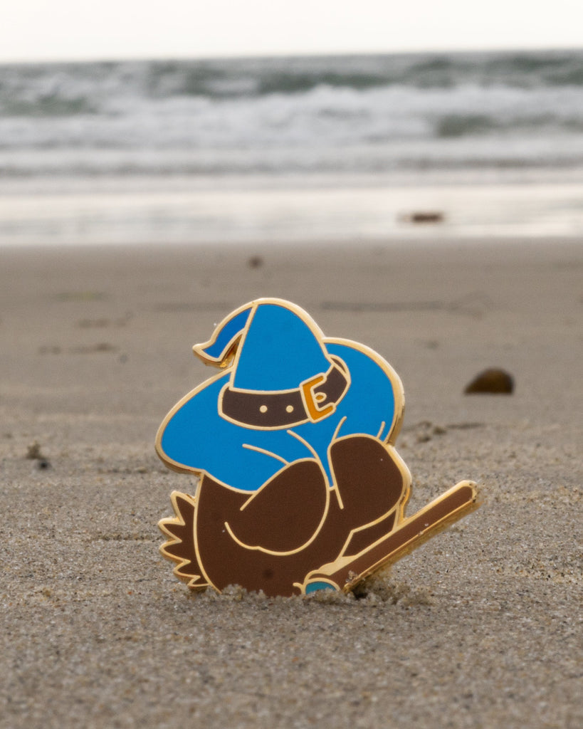 Baby Bestiary: Owlbear Wizard Enamel Pin - Embarrassed