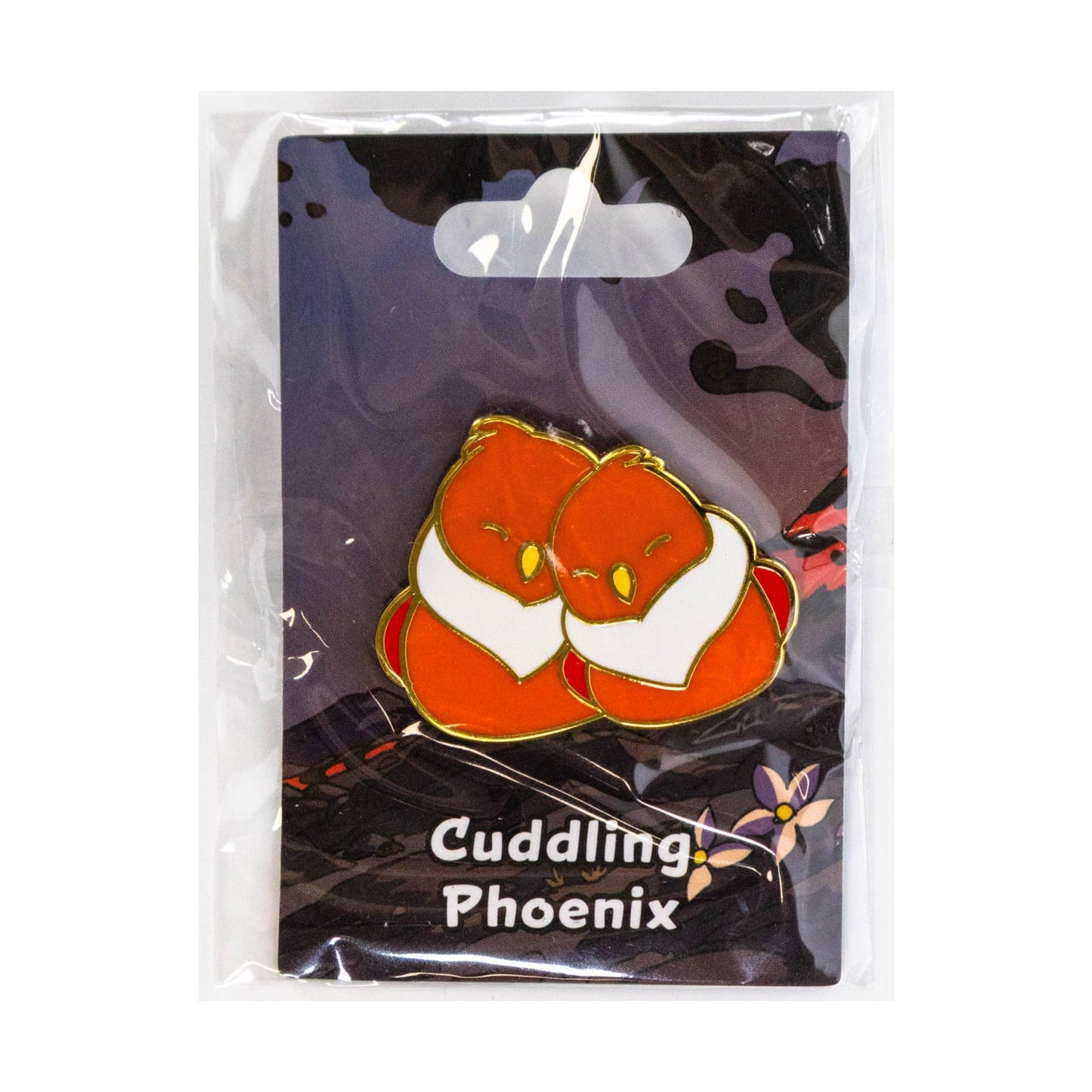 Baby Bestiary: Phoenix Enamel Pin - Cuddling